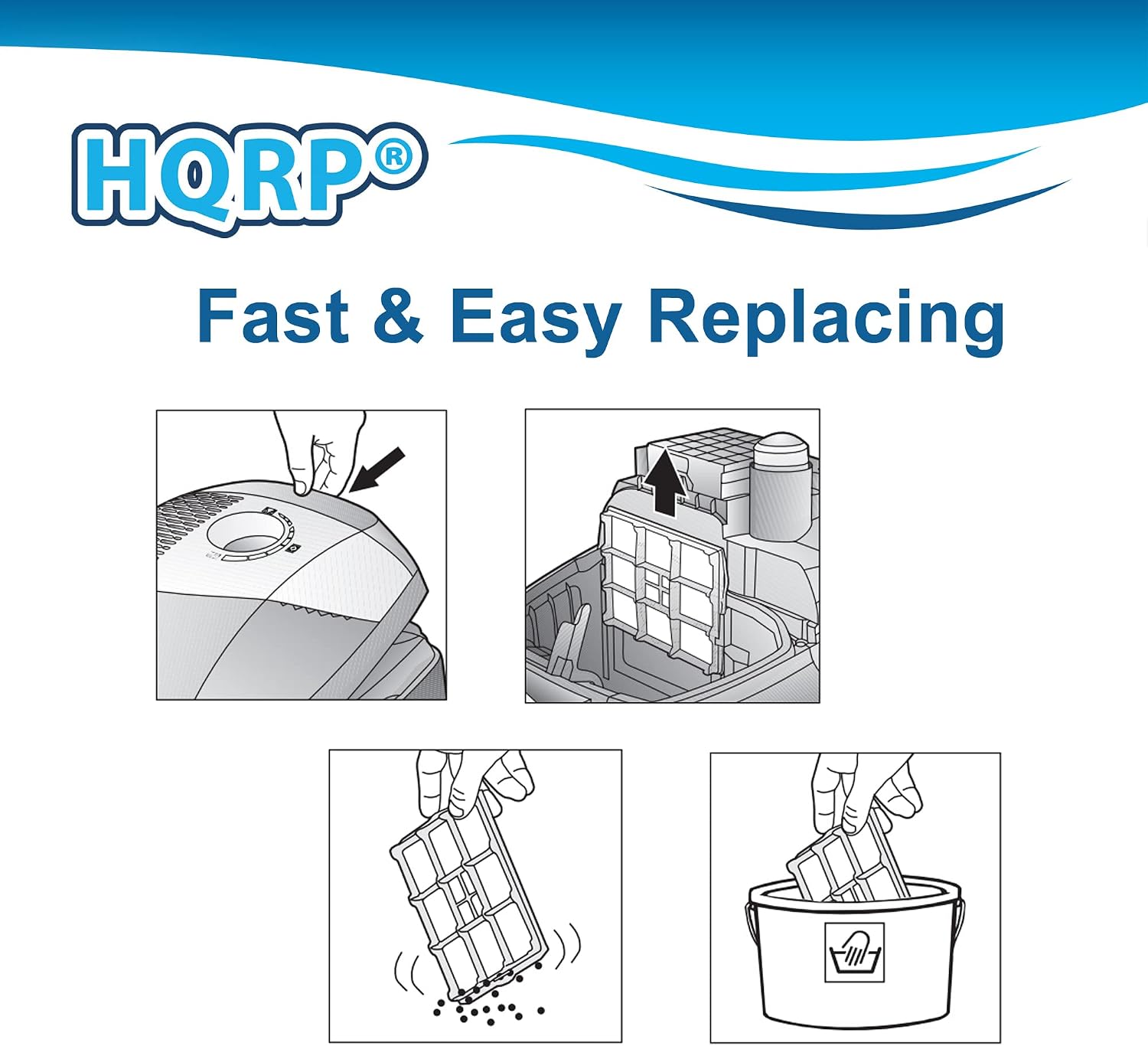HQRP 2-Pack Motor Protection Filter compatible with Bosch 618907 for BSA2, BSA3, BSA5, BSD2, BSD3, BSG4, BSG6, BSG7, BSG8, BSGL2, BSGL4, BSGL5, BSGMOVE Series Vacuum Cleaners