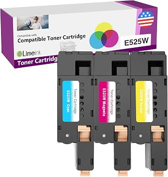 Limeink Compatible Toner Cartridge Replacement for Dell E525W Toner Cartridges for Dell E525w Cartridge E525w e 525w H3M8P Ink for e525 3 Pack
