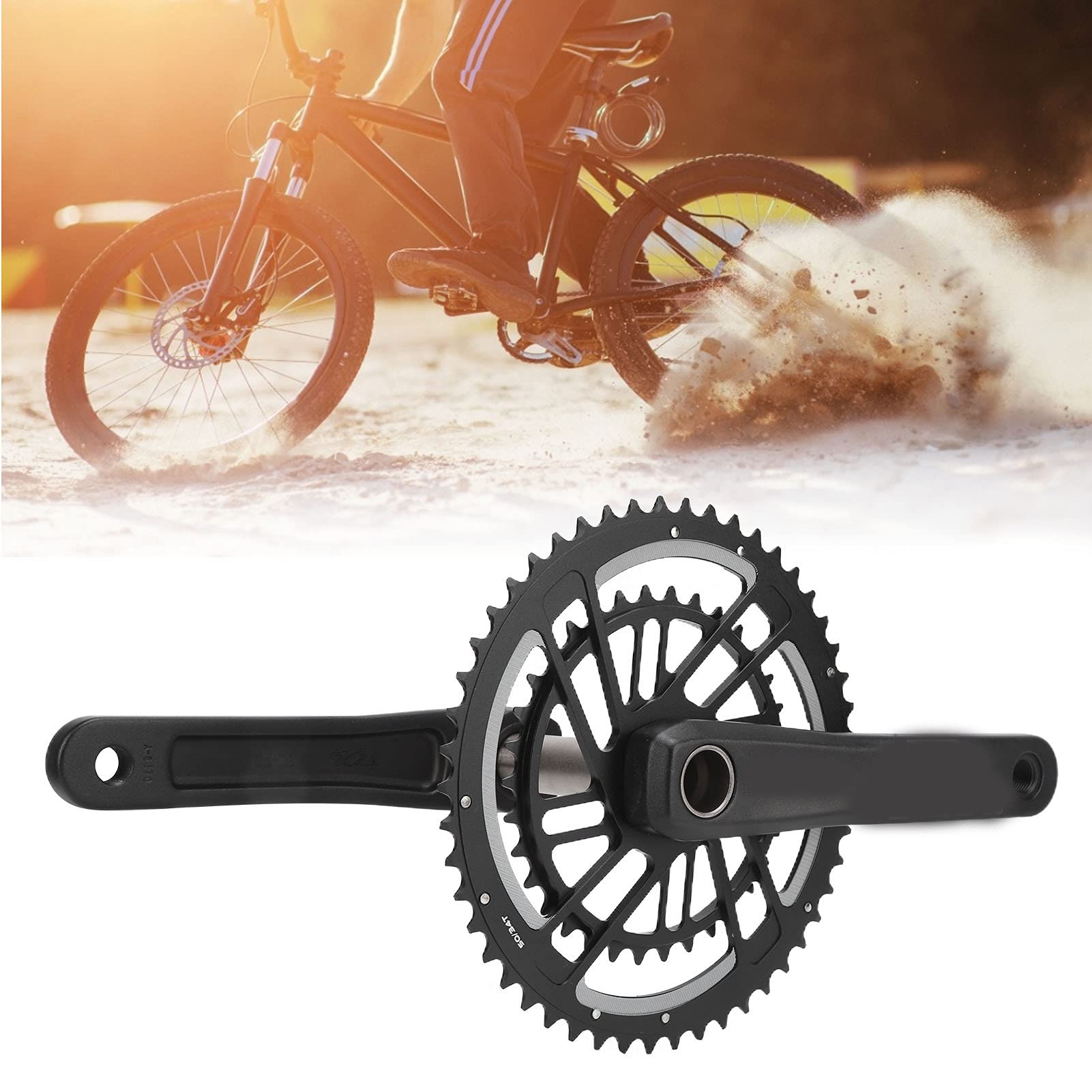 Zębatka Mechanizm korbowy Zintegrowana osłona tarczy rowerowej Płynna praca roweru szosowego (50/34T (łącznie z suportem))