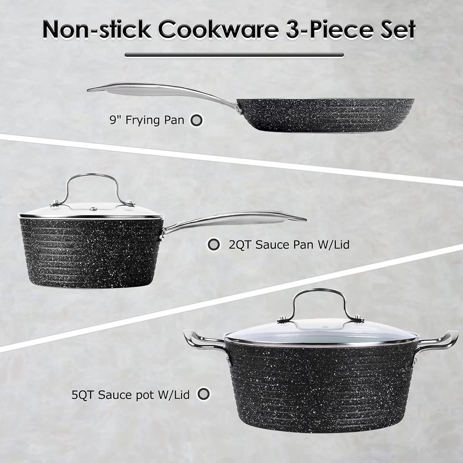 50% оƒƒ Dіѕсоunt Mergren Pans Set Non Toxic kitchen Pots Stylish NonStick Cookware Sets, Nonstick Pots And Pans Set With Tempered Glass Lid, Induction Pots and Pans Set with Stainless Steel Handle, Avocado Green