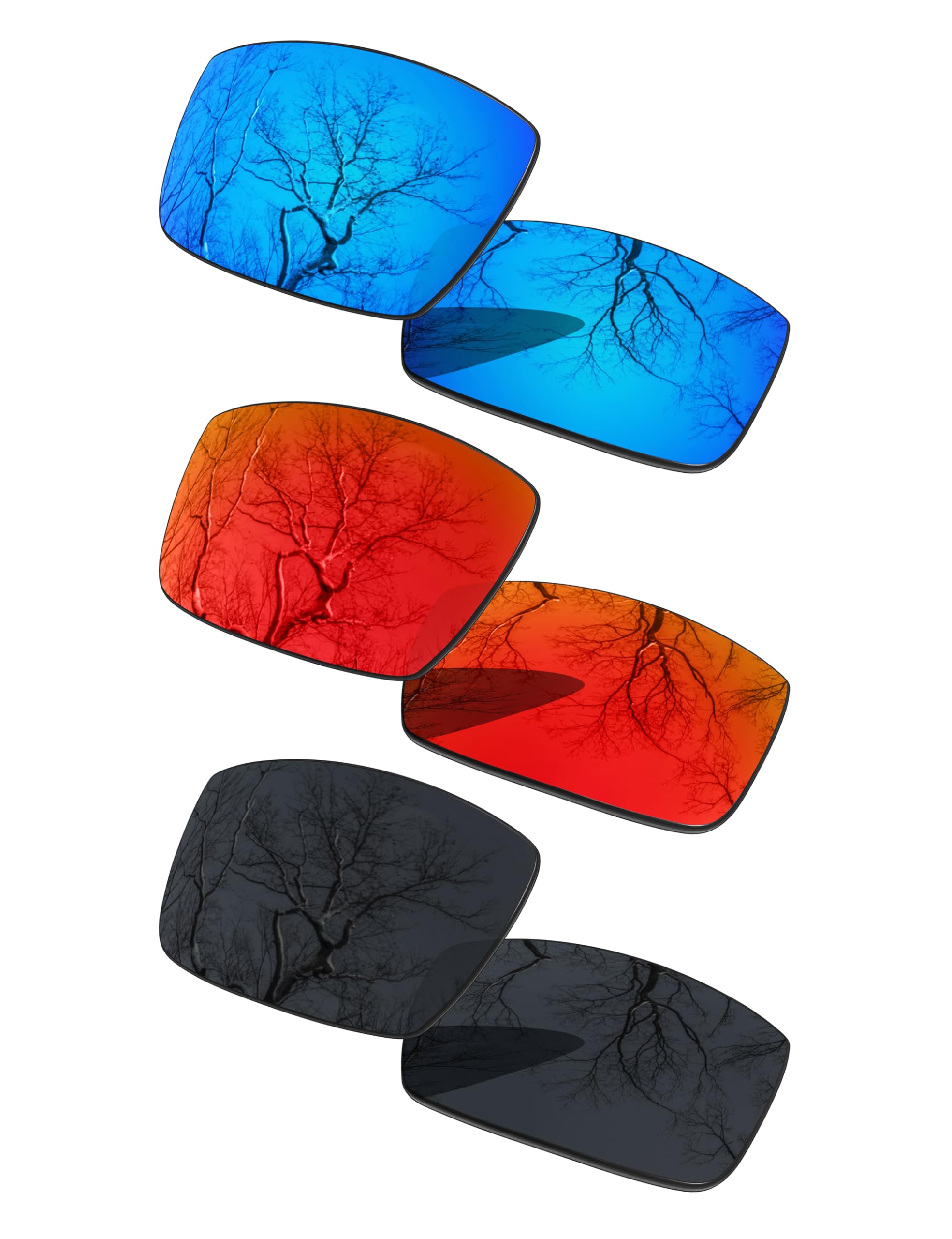 3 Pair Polarized Replacement Lenses for Oakley Gascan OO9014 Pack