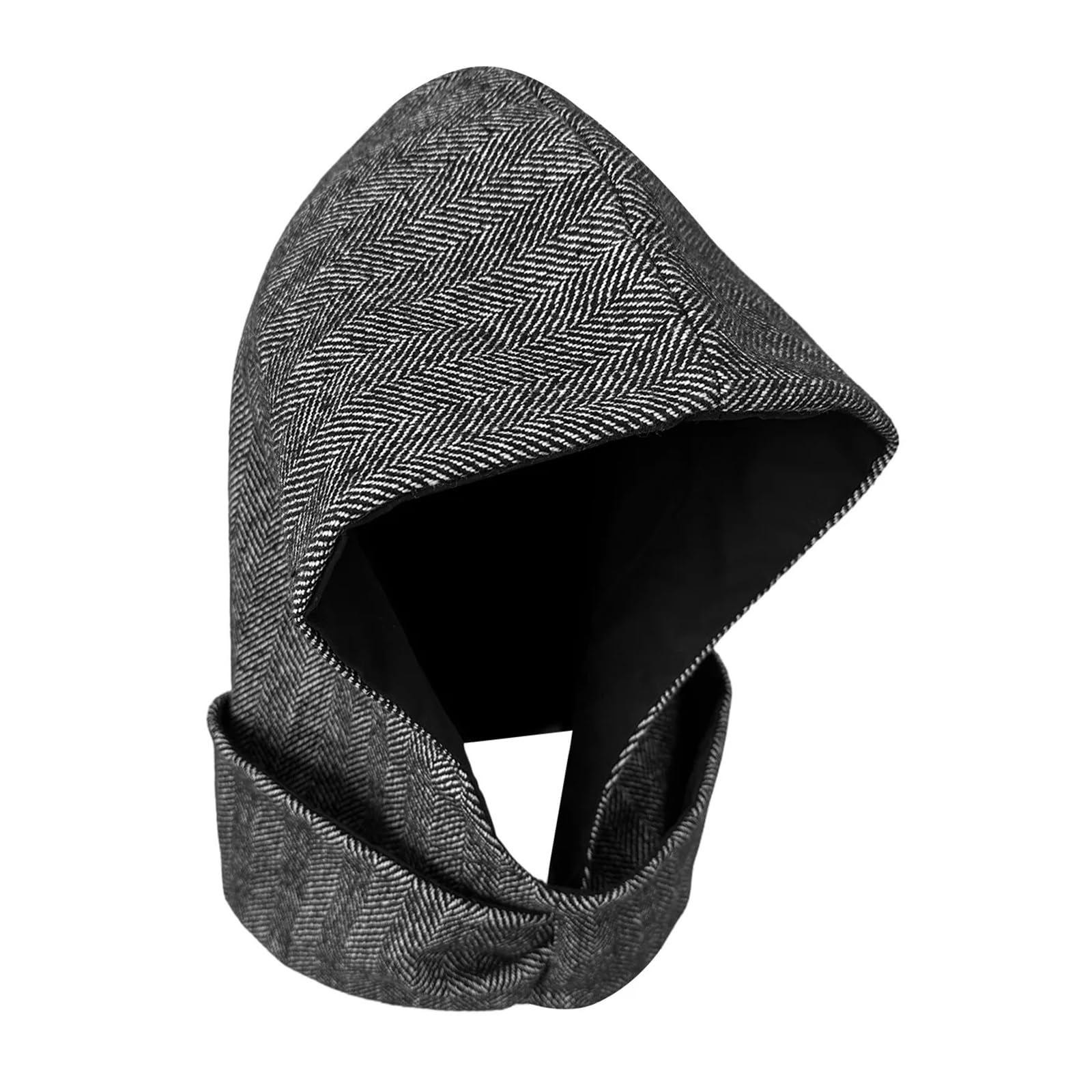 Bufanda con Capucha cálida for otoño e Invierno, Gorro de Cuadros Amarillo, pañuelo Integrado for la Cabeza para Esquí Correr