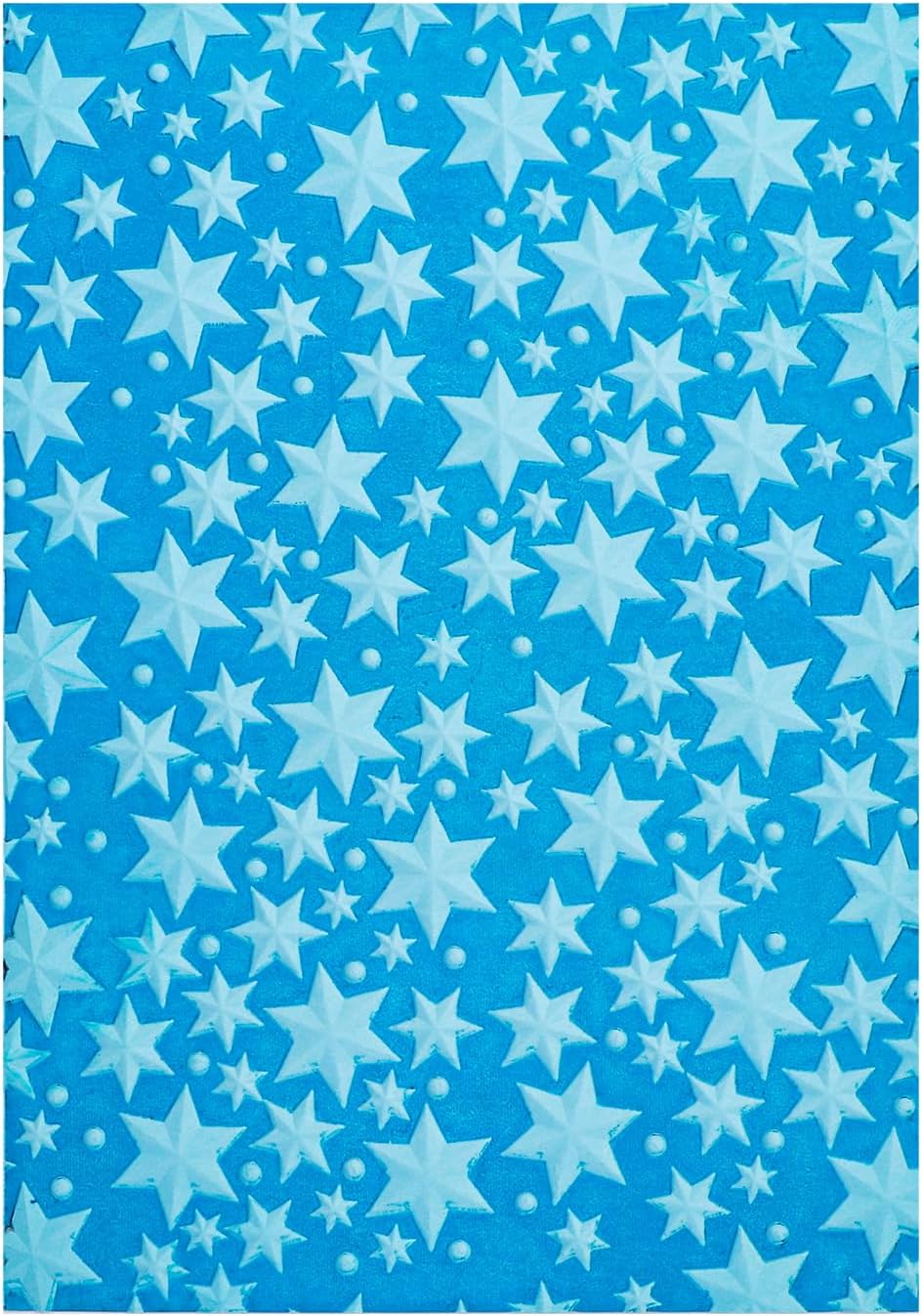 Briartw Star 3D Embossing Folder Create Textured Backgrounds for Card Making and Scrapbooking and Other Paper Craft Album Stamps DIY Decoration,Clear Plastic Texture Fades Template