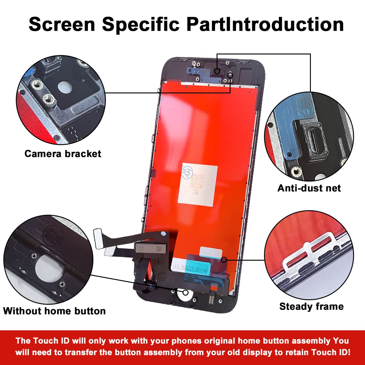 Amazon.co.jp: EFAITHFIX for iPhone 8/SE 2020 液晶パネル 交換用