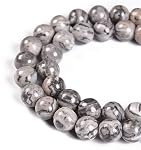 Gemstone Round Spacer Loose Beads 1 Strand 15.5" (Woodgrain Jasper, 6mm 60Beads)