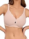 LUCKMEEY Bras for Women No Underwire Wave Push Up Wireless Bra Seamless Bras Full Coverage Bralettes Lift Everyday Bras