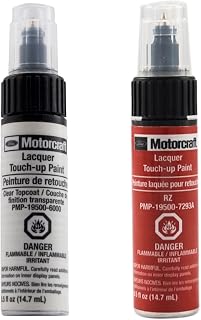 Genuine Ford Motorcraft Touch Up Paint Red Metallic Tint RZ & Clear Top Coat Two Bottle Kit
