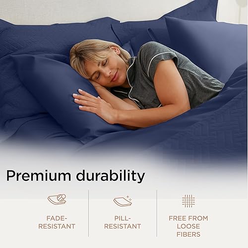 Miniatura 4 de Threadmill American Supima - Sábanas de algodón tamaño King, 1000 hilos, 4 piezas de sábanas de lujo para colchón King, sábanas de calidad de hotel