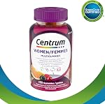 Centrum Women MultiGummies, Multivitamins/Minerals Gummies, Cherry, Berry, and Orange Flavours, 130 Gummies (Packaging May Vary)
