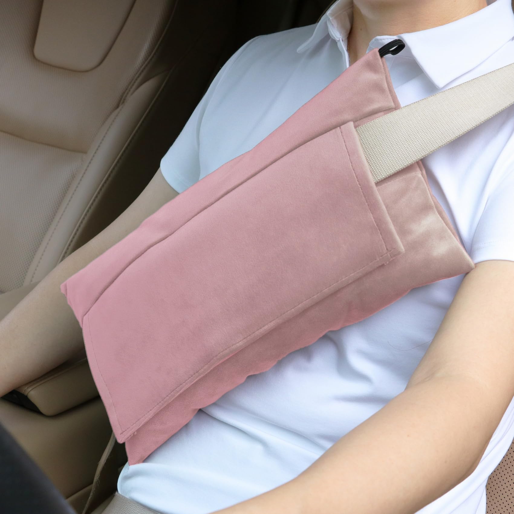 AmazeCov Super Soft Seatbelt Pillow, Seat Belt Pillow for Mastectomy Post-Surgery, Seat Belt Cushion for Heart Surgery Recovery, Hysterectomy