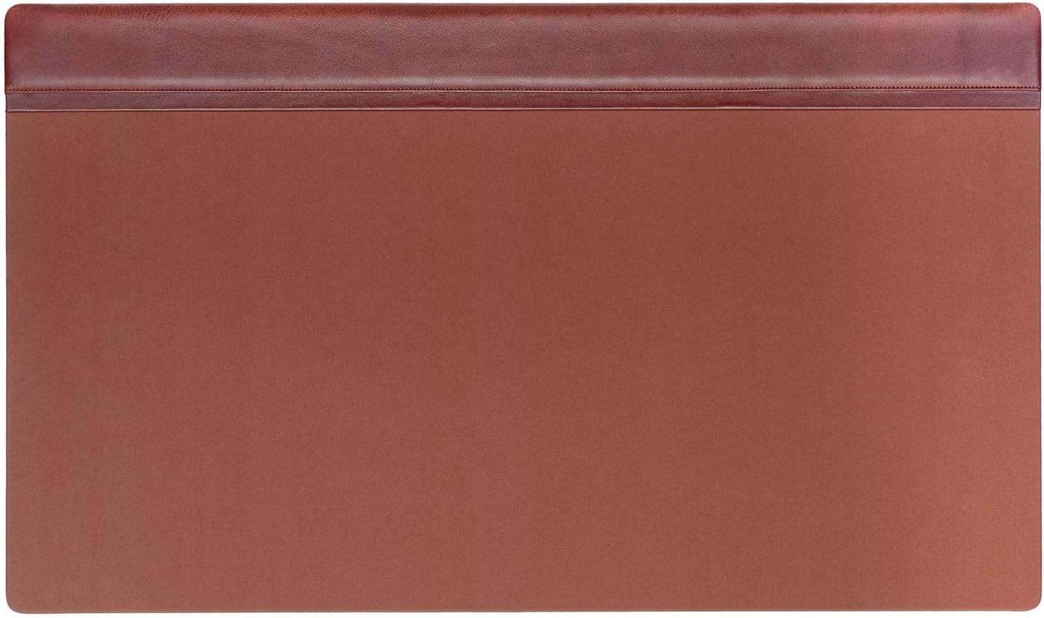 Dacasso Mocha Leather 34" X 20" Top-Rail Desk Pad