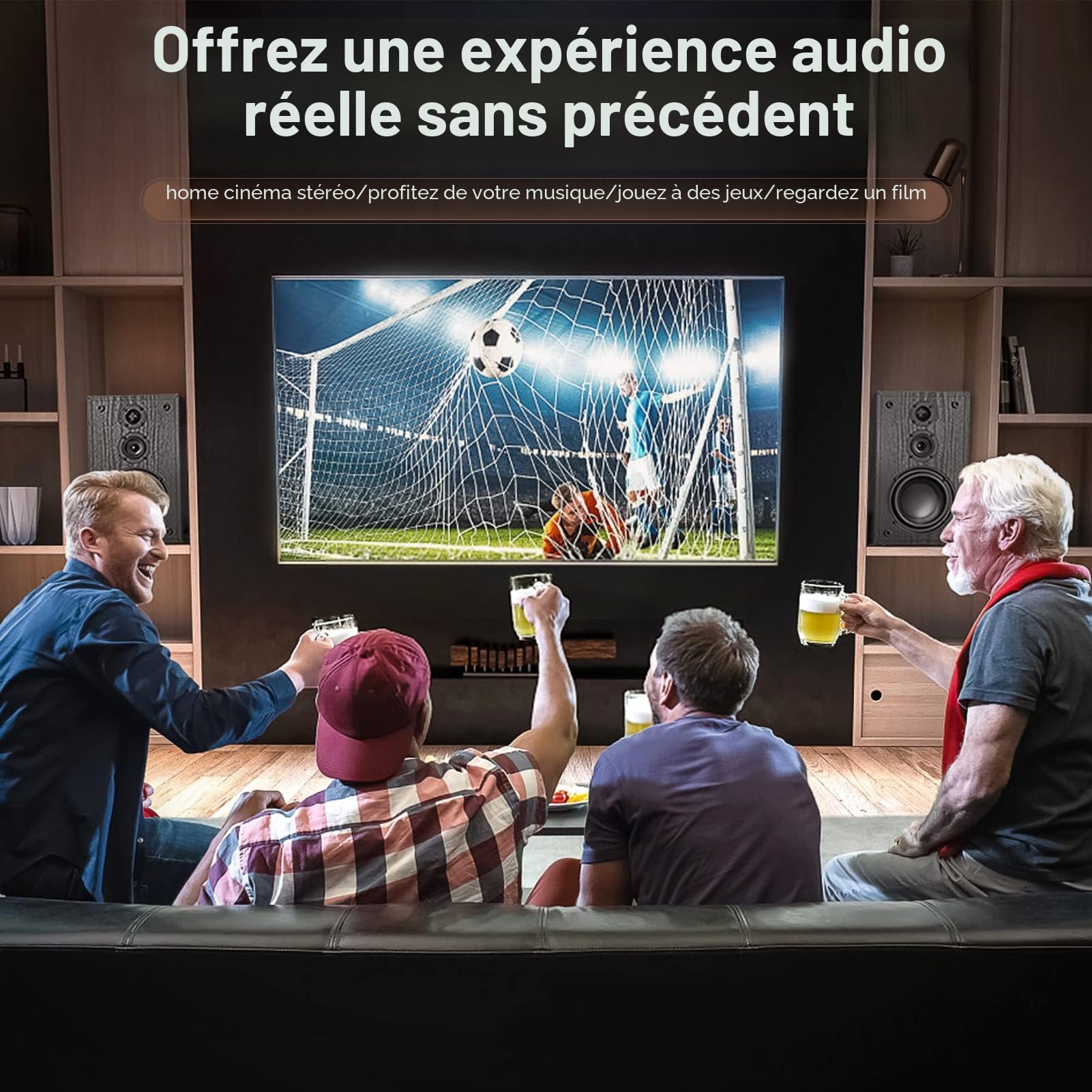 Enceintes Bibliothèques Passives – Puissance 240 W, 2 × 80 W RMS, 3 Voies: Woofer 13,3 · Médian 5,1 · Tweeter 2,5 cm – Pieds Antidérapants & Borniers à Vis pour une HiFi Stéréo Haute-Fidélité(G521-1)