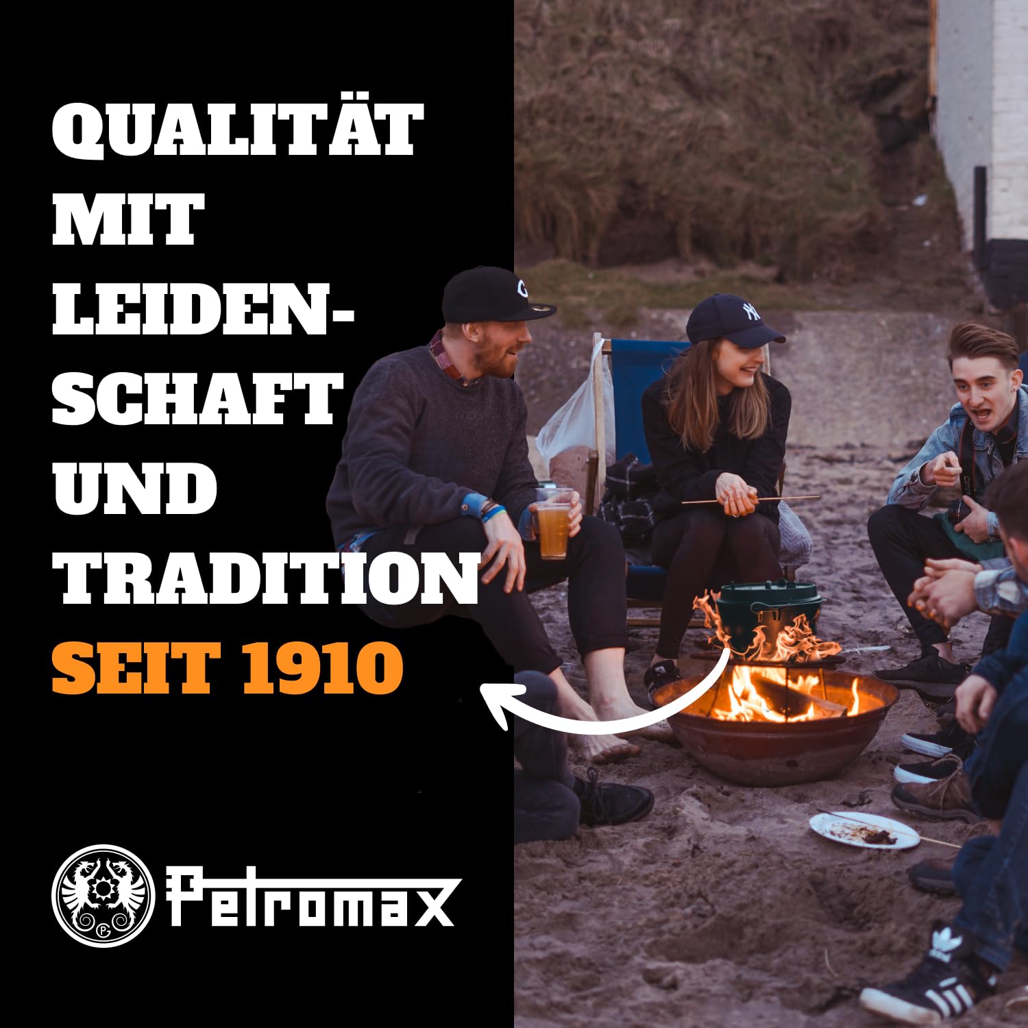 Petromax Dutch Oven Lot de 4 marmites à feu ft9-t, lève-couvercle, pâte d'entretien, grattoir