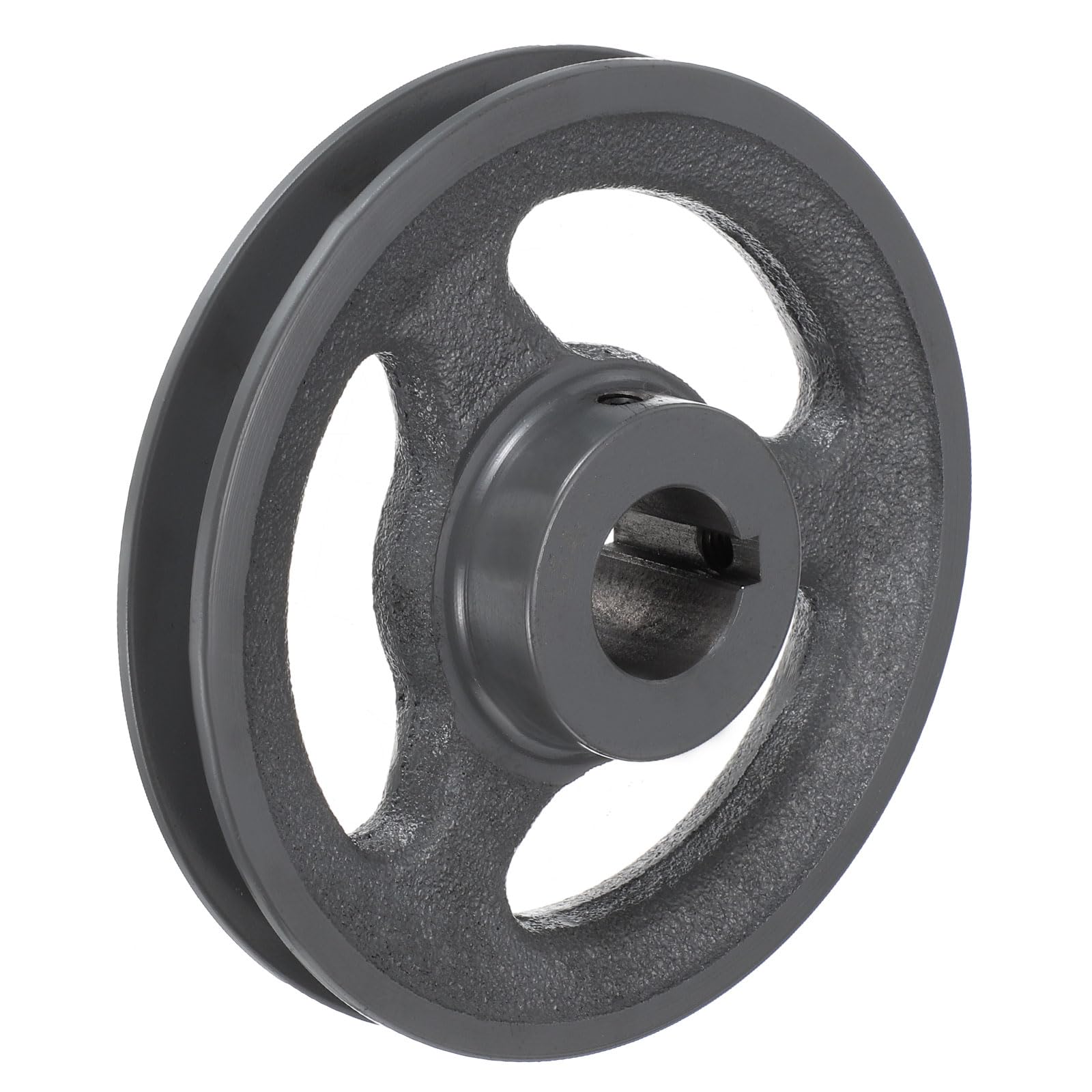 QUARKZMAN AK54-1 V-Riemenscheibe 1" Bohrung 5.25" Außendurchmesser Einfachrille Vollscheibe Passbohrungsscheibe Gusseisen Riemenprofil Für 4L Oder A Riemen