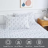 Vista 120 de HENGWEITEXT 18 Inch Cal King Sheets Deep Pocket,4 Piece Sheet Set Breathable and Cooling,Microfiber Sheet Set Deep Pocket,Wrinkle Free Shrinkage &