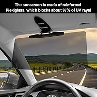 Vista 7 de Visera solar para automóvil, extensor universal de visera polarizada antirreflejos, 72.5% de tasa de bloqueo de luz fuerte, protege