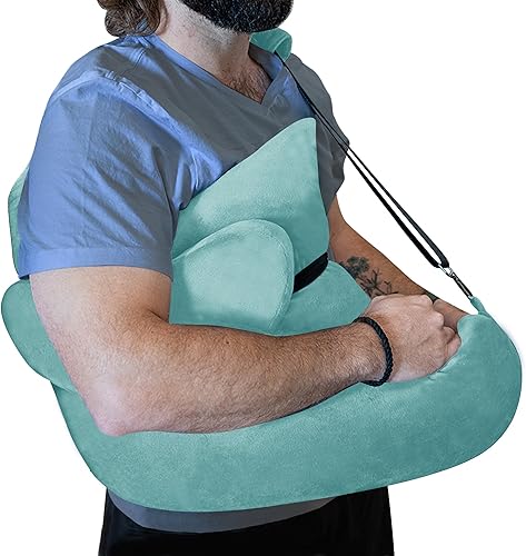 Miniatura 7 de Zomaple Almohada de cirugía de hombro para aliviar el dolor de hombro Almohada de puño giratorio súper suave para comodidad posoperatoria, apoyo