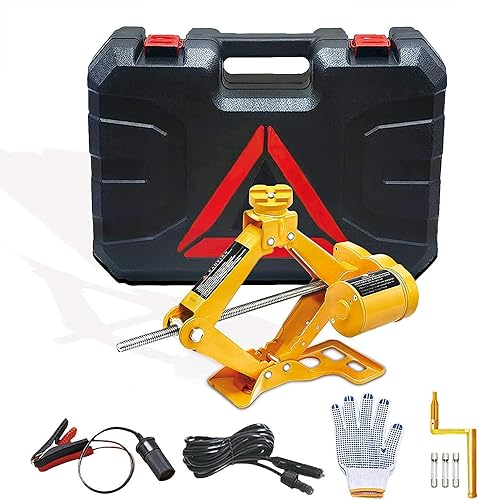 Miniatura 10 de E-HEELP Gato eléctrico de tijera para coche, 3 toneladas, 12 V, con llave de impacto para SUV, sedán y cambio de neumáticos +Llave,+Llave+Bomba,Jack