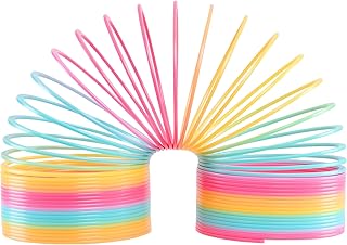 Extreme Rainbow Slinky®, Large Plastic Fidget Toy, 9-inch Tall, 7-inch Wide, Retro Spring Toy, Kids Toys for Ages 5 Up by Just Play