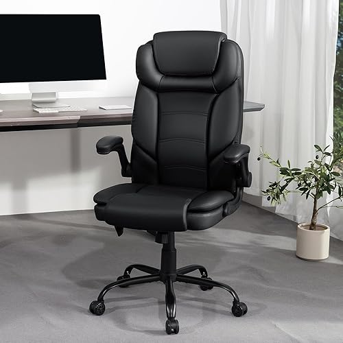 Miniatura 2 de Silla de oficina ejecutiva, grande y alta, 450 libras, silla de oficina resistente con soporte lumbar ajustable, respaldo alto, silla ergonómica de