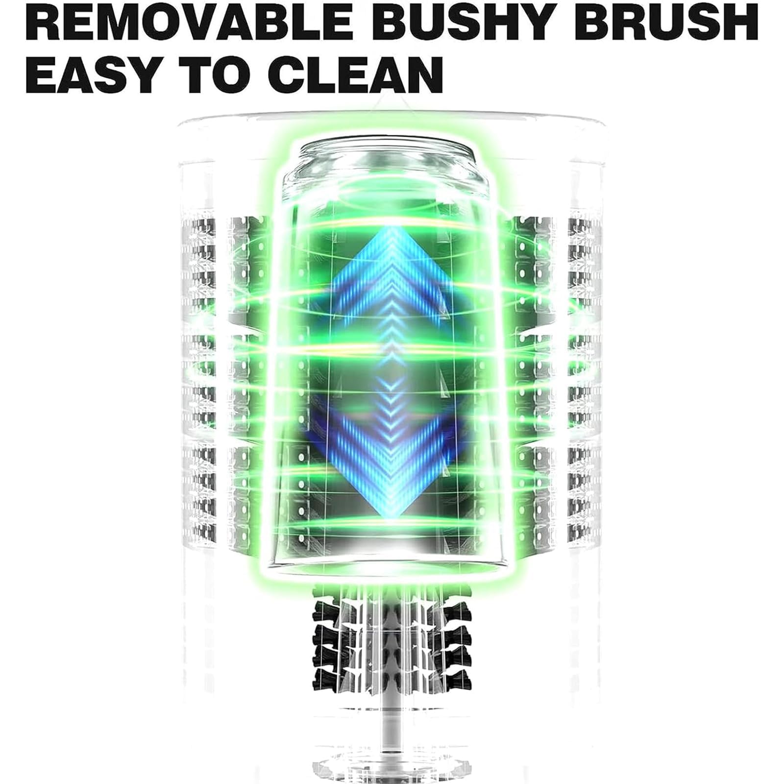 Machine à laver automatique en verre haute pression pour tasses de 3 à 16 cm, brosse à 360°, base antidérapante, idéal pour les bars, cafés et usage domestique