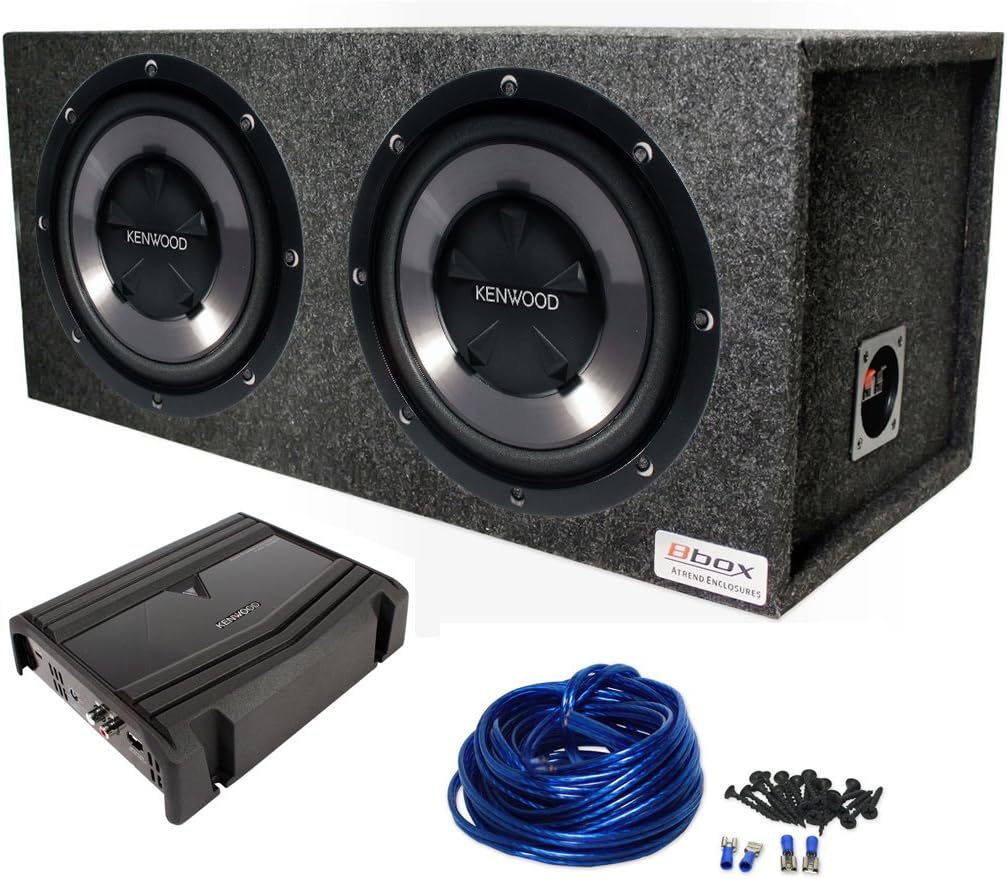 Kenwood PW1210 2CH Amplifier+(2)KFCW112S 12" Subwoofers