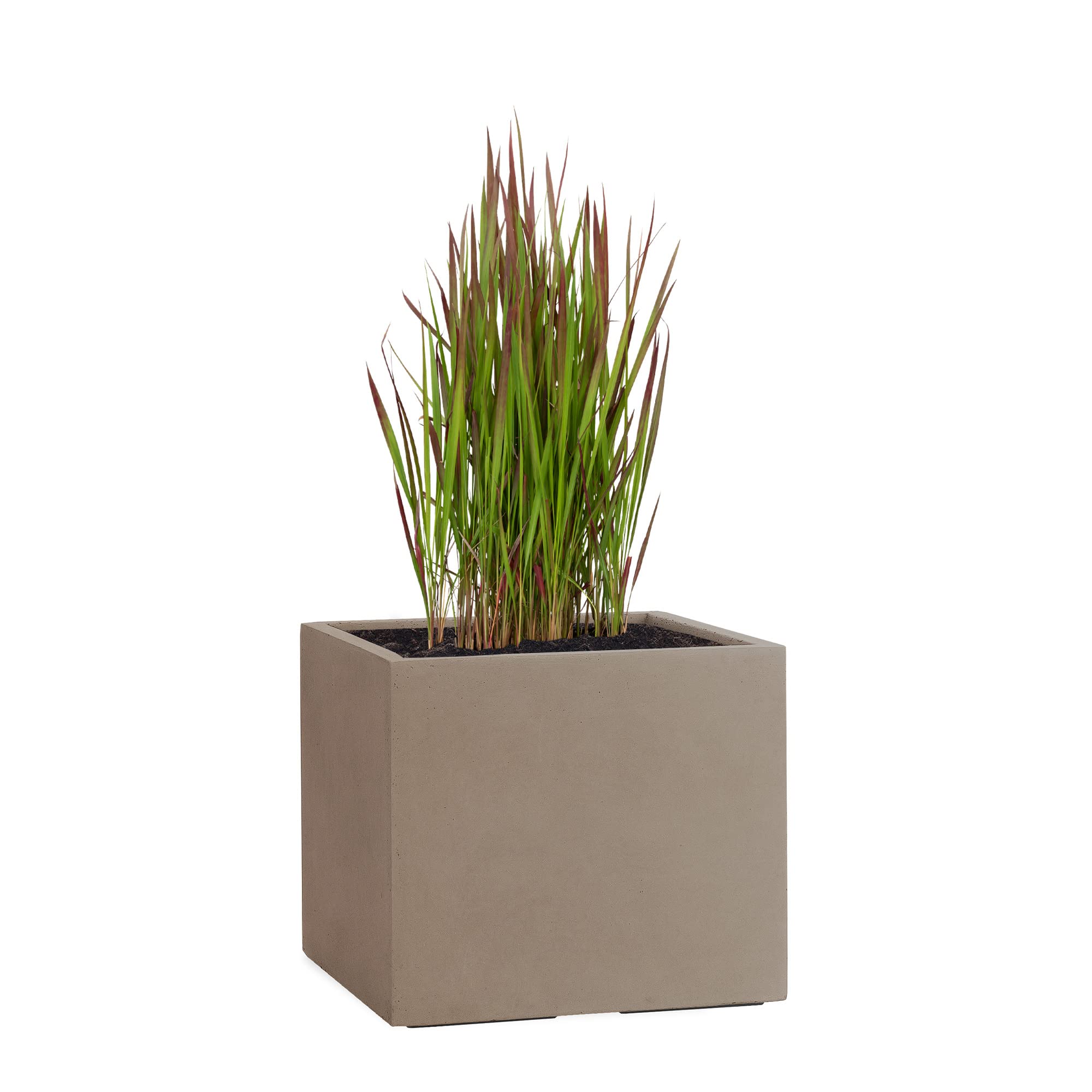 Pflanzwerk® Pot de Fleur Cube Jardinière Chocolate 30x34x34cm *Résistant au Gel* *Protection UV* *Qualité européenne*