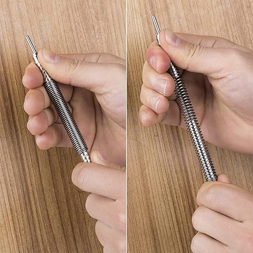 Miniatura 2 de Punzón central de resorte sin martillo, fijador de uñas de doble cabezal, con resorte de acero de alto carbono, herramienta para quitar pasadores de