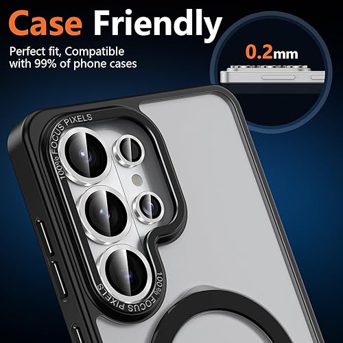 Vista 1007 de para Samsung Galaxy Z Flip 7 Protector de Lente de Cámara, Cubierta de Lente de Vidrio Templado con Anillo de Metal Individual, [Fuerte Adhesión] 1