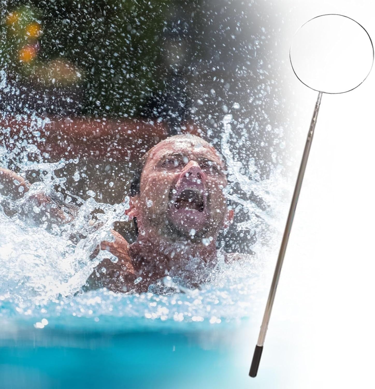 Pool Safety Hook Lifesaving Hooks Telescopic Pole Rescue Tool, Water Rescue Hook For Drowning Prevention, Specialized Water Rescue Equipment, Swimming Pool Safety Ring Hook,One Color,6.5m 21ft