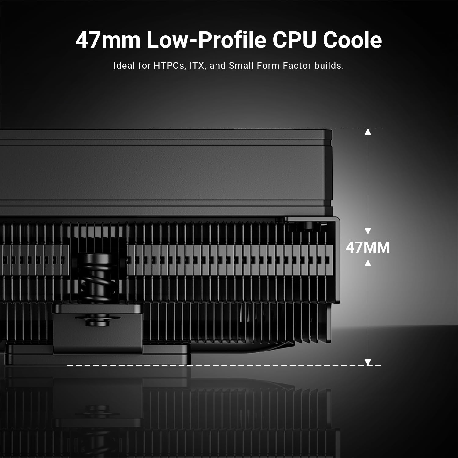 ID-COOLING IS-47-XT V2 Low Profile CPU Air Cooler, 47mm Height, 4 Heatpipes, 92mm PWM Fan, Compatible with Intel LGA1700/1200/115X & AMD AM5/AM4 – Ideal for SFF & Mini-ITX Builds