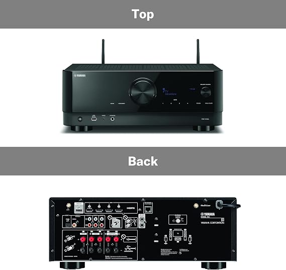Yamaha AV Receiver RX-V4A - Network receiver with MusicCast surround sound, gaming functions and voice control, all-round talent with 5.1 channels, in black