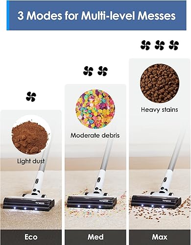 Miniatura 2 de Tineco Aspiradora inalámbrica A20, potente succión, 3 modos para desorden de varios niveles, cubo de basura más grande de 1 litro, diseño ergonómico