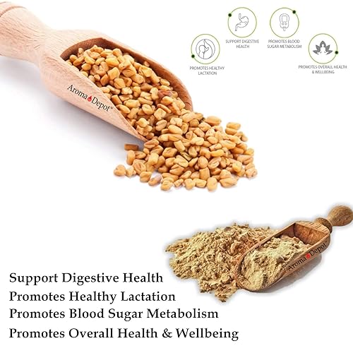 Miniatura 4 de Polvo de semillas de fenogreco de 8 onzas (Trigonella foenum graecum) 8 onzas Menti Powder Bulk Herb | Sin gluten y sin OMG | Salud del cabello y la