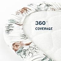 Vista 7 de GRSSDER Juego de sábanas bajeras elásticas ultra suaves 3 unidades, ajuste universal para moisés, cuna, cesta de moisés, colchón ovalado