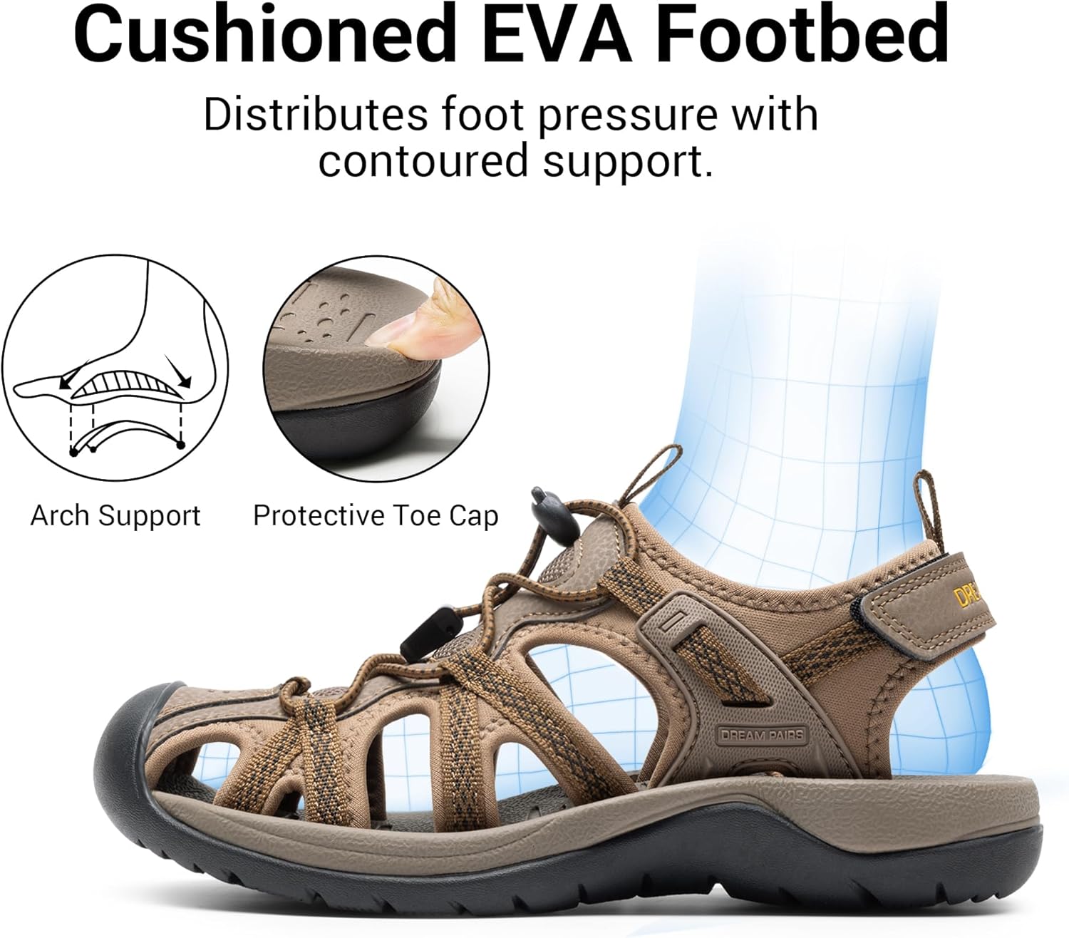 DREAM PAIRS Women's Hiking Sandals Adventurous Summer Sports Shoes Outdoor - Image 4