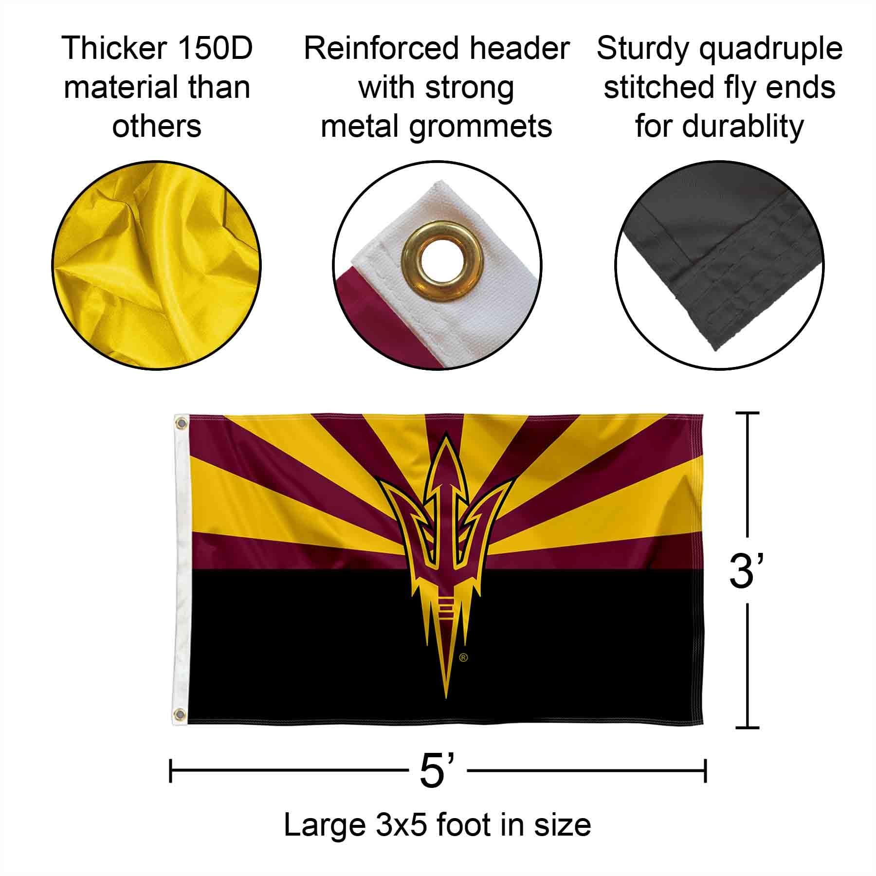College Flags & Banners Co. Arizona State Sun Devils AZ State Design Flag