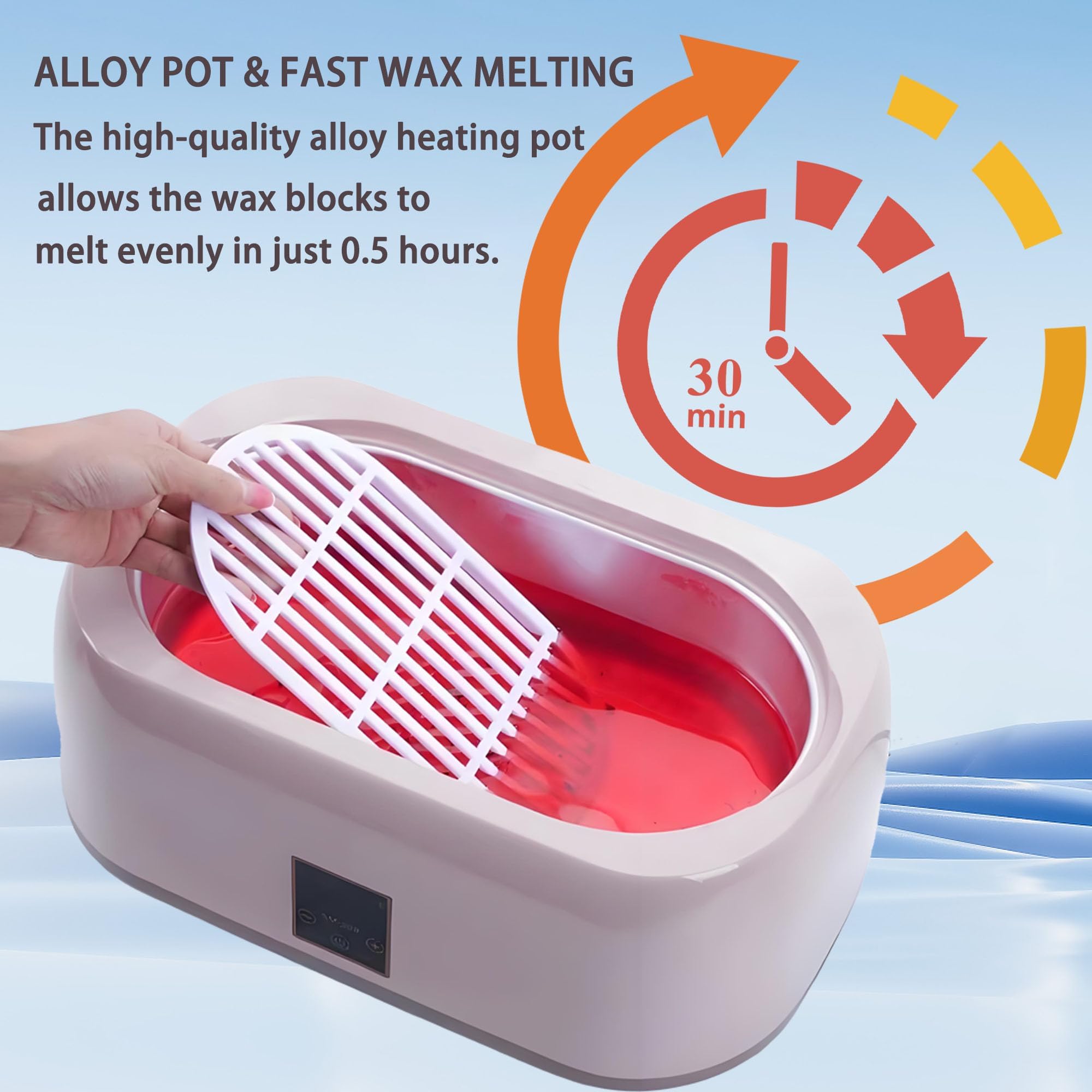 Baño de cera de parafina para manos y pies | Kit de terapia de cera hidratante para suavizar la piel seca de manos, codos y pies | Tratamiento de spa para el hogar y el salón
