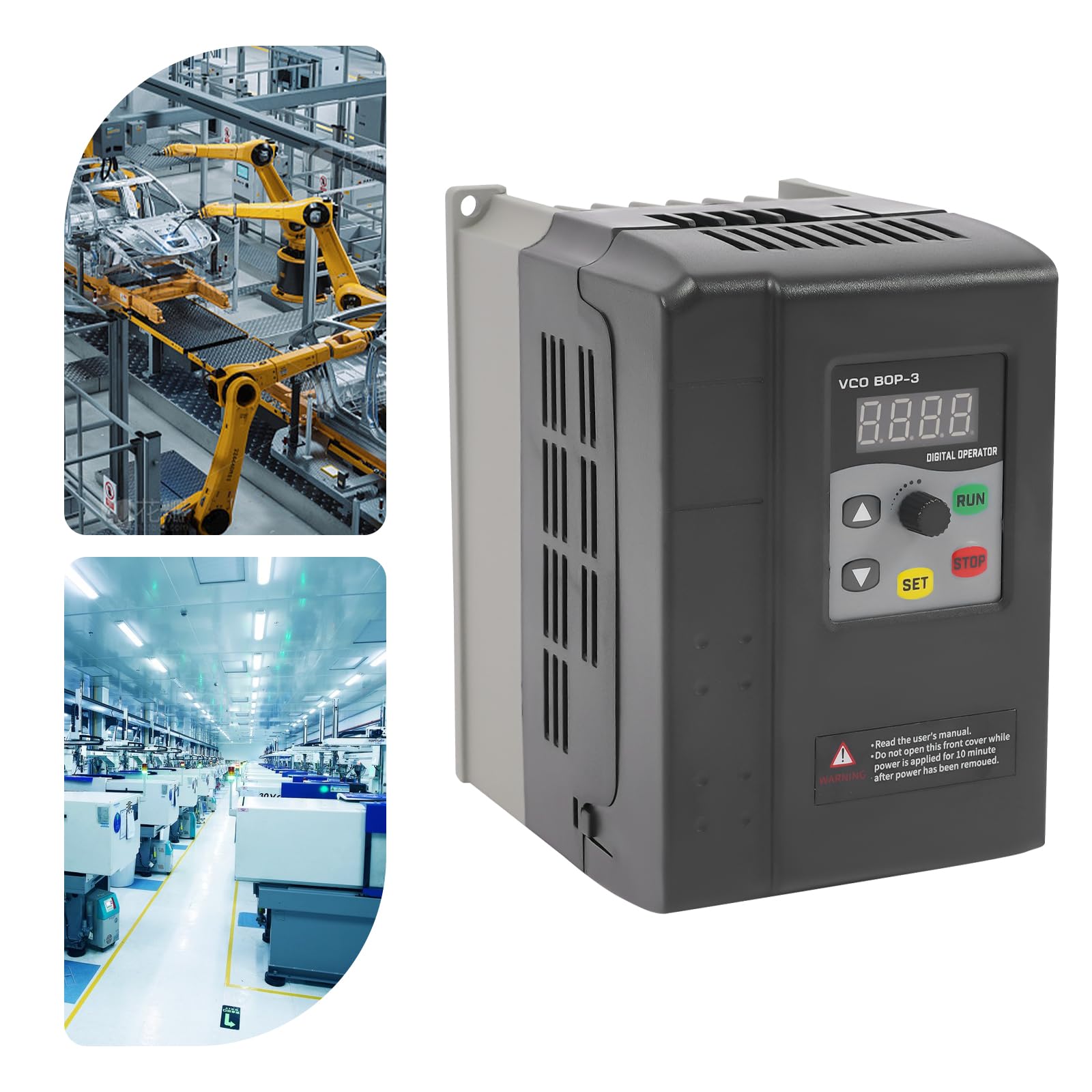 Inversor de frecuencia de 2,2 kW, 3 PH, 380 V, para motor de husillo, regulación de velocidad (entrada de 1 fase y salida de 3 fases), para ventiladores, bombas de agua, máquinas de carpintería