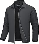 MAGNIVIT Men's Lightweight Jacket Panel Jacket Front Zip Casual Winderbreaker Spring Fall Coat Jacket For Men with Zip Porket