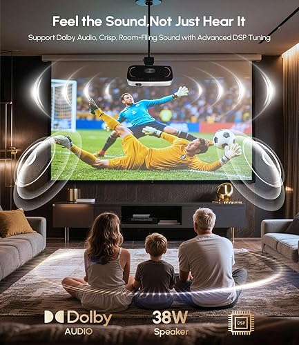Miniatura 8 de Ultra HD Google TV Projector 4K , HDR10+ 2200 ANSI High-Bright Home Theater Projector - ToF CMOS AutoFocus, WiFi6 Bluetooth, 30W Speaker Dolby