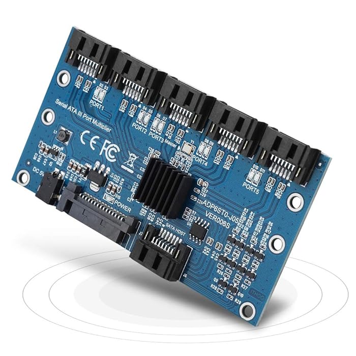 Buy ASHATA 1 to 5 Sata Port Multiplier SATA Expander Hard Disk Riser