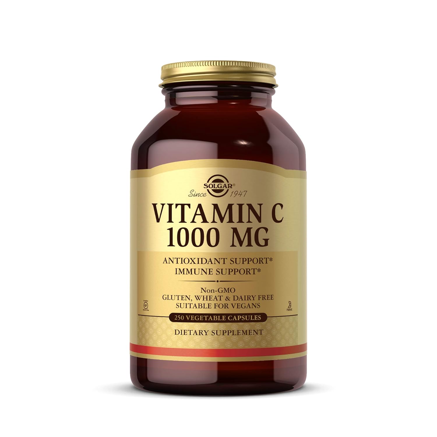 Solgar Vitamin C 1000 mg 250 Vegetable Capsules - Antioxidant Immune Support - Overall Health - Healthy Skin