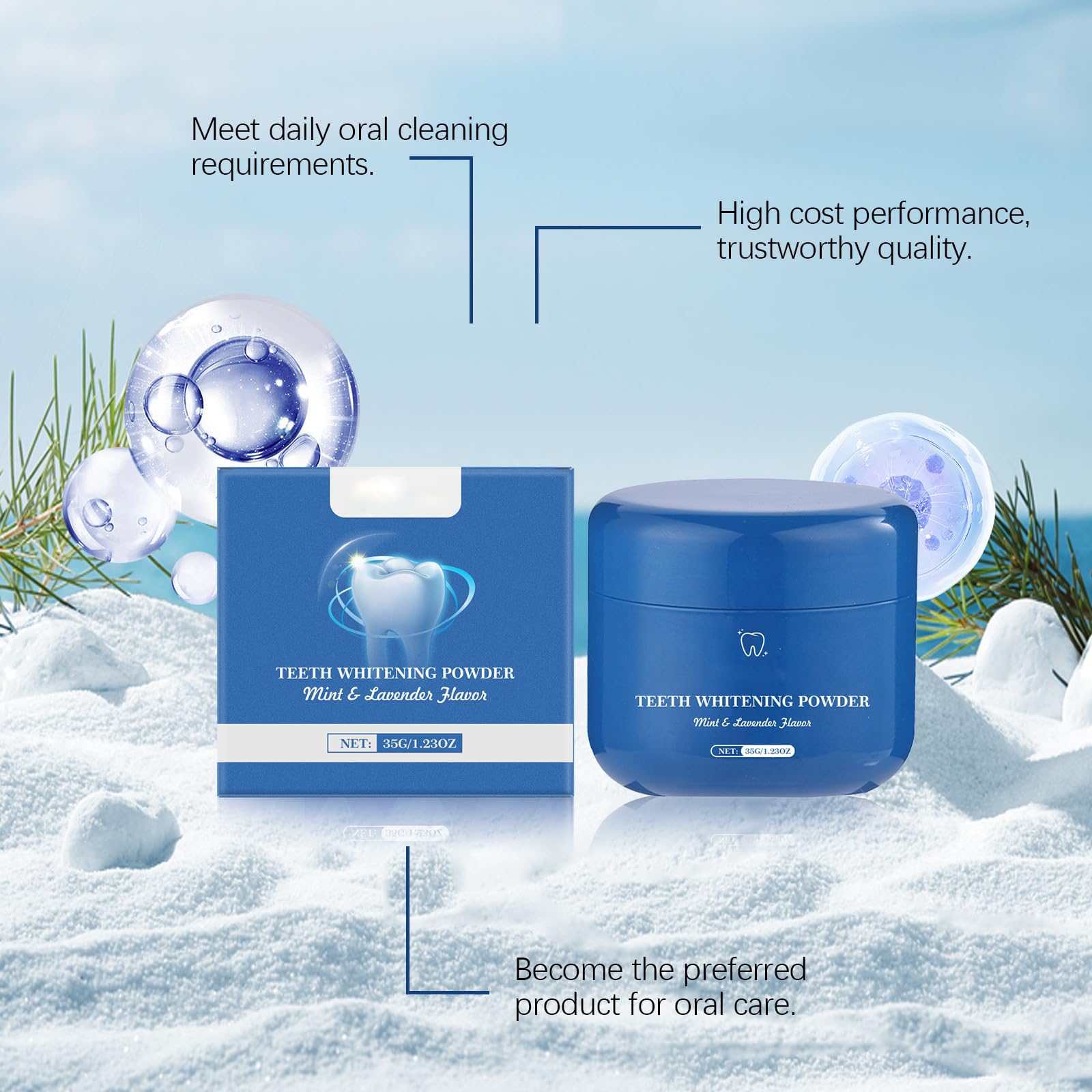 Parly Brightening Deluxe Remineralizing Tooth Powder, Nano Hydroxyapatite Whitening Powder, Gentle Smiles Dental Care Dust, Nano Mineral Tooth Powder, Safe toothpaste Nursing powder (7Stück)