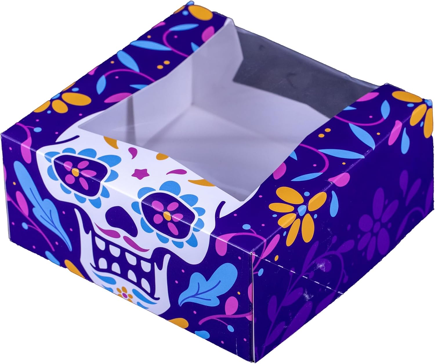 SCT 2475 Dia de los Muertos Bakery Box, 9" L x 9" W x 4" H (Case of 50)