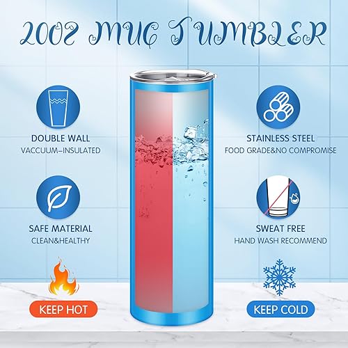 Miniatura 3 de Harloon 12 vasos de acero inoxidable de 22 onzas con tapa y pajitas, vasos de viaje para el día de la enfermera, para enfermera, jubilación,