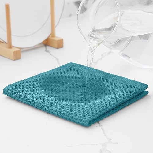 Miniatura 702 de Kitinjoy - Paños de cocina 100% algodón, paquete de 6 paños de cocina ultra suaves y absorbentes para secar platos, toallas de cocina de secado