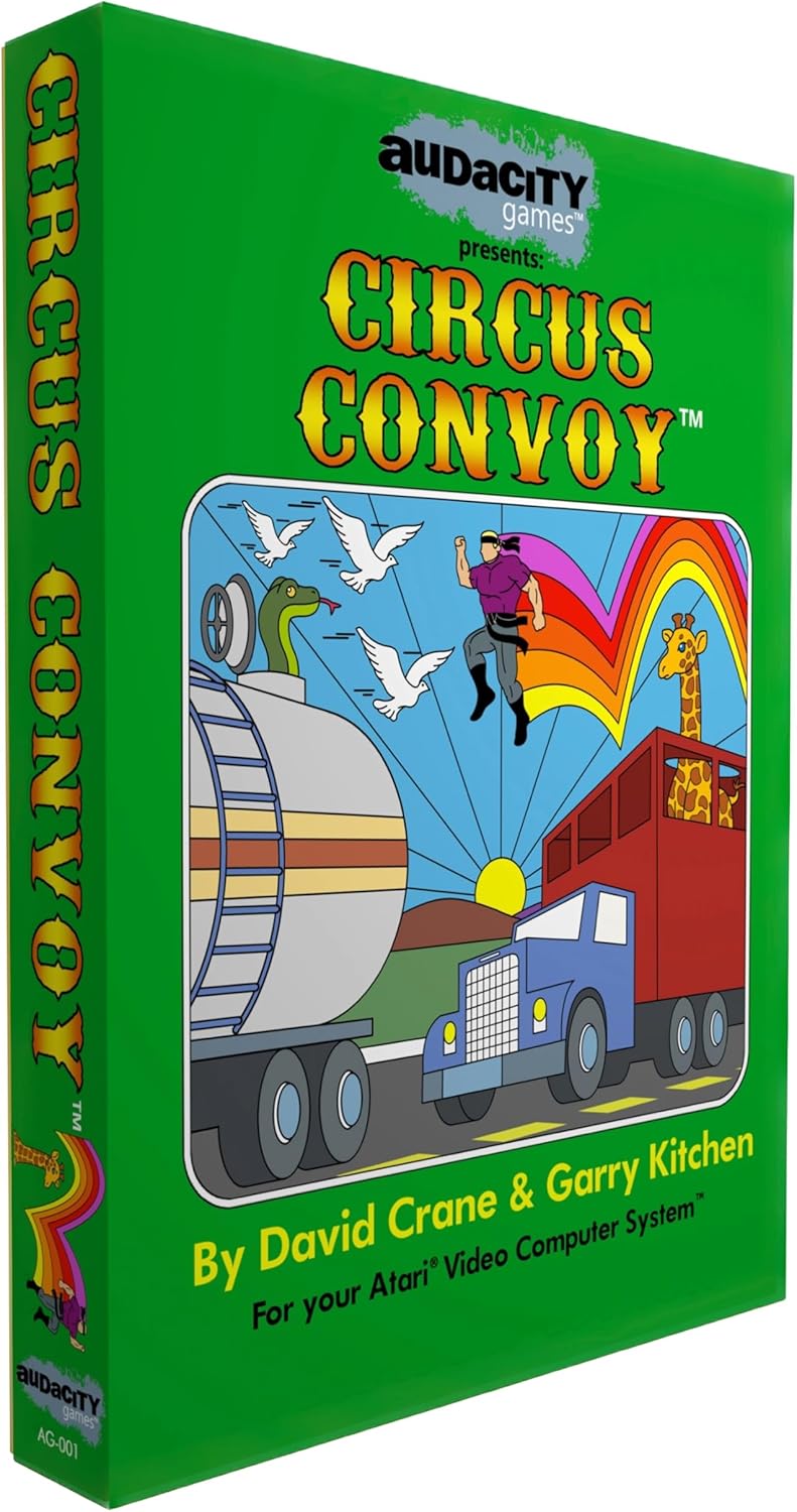 Circus Convoy - Atari 2600, 7800+ Game Cartridge from the Legendary Creators of Pitfall and Keystone Kapers. Factory-Sealed Collectible for Atari Retro Games Fans VCS Video Games