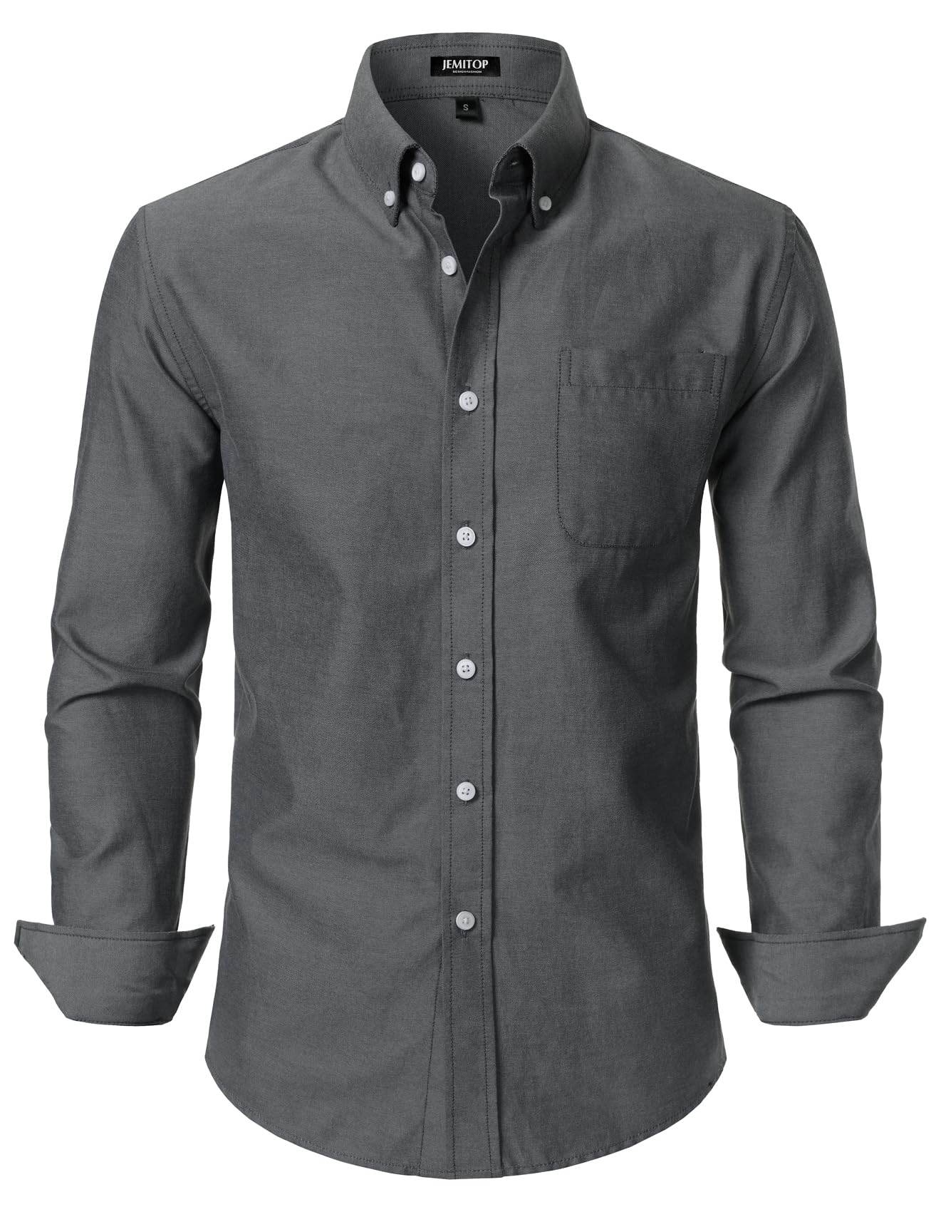JEMITOP Mens Lightweight Oxford Long Sleeve Shirts