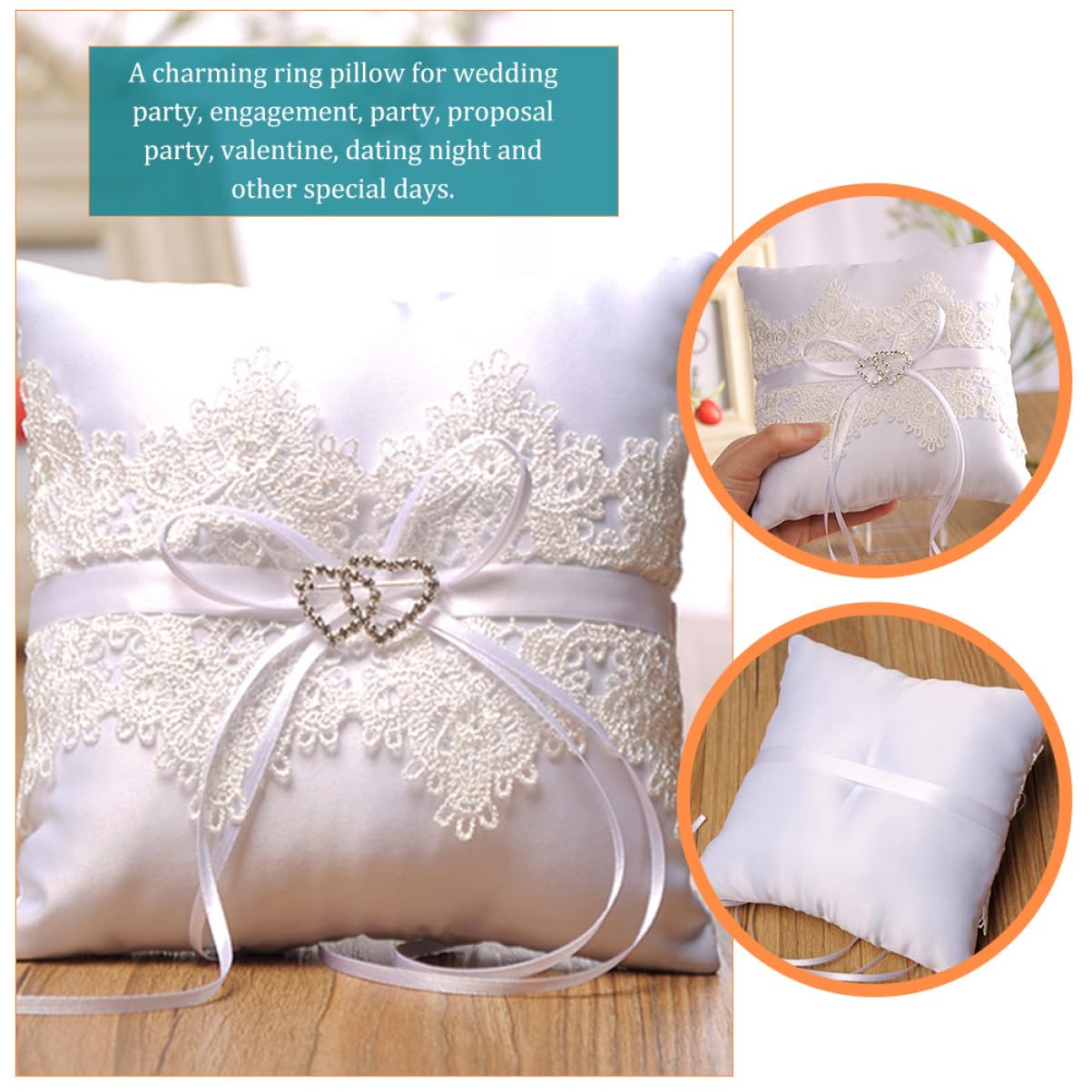 Cabilock 5 Pz Cuscino Di Perle Ad Anello Chiaro Gioielli Nuziale Decorazioni Accessori Anelli Per Le Donne Impostore Carta Agitarsi In Piedi Cuscini Anelli Di Fidanzamento Pizzo Bianca